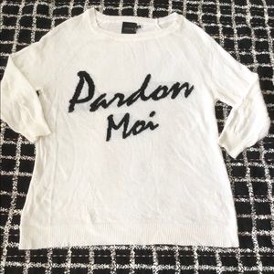 Cliche’ Pardon Moi Intarsia Sweater